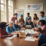 Navigating April 1st Changes to Community Funding Grants Diverse community members collaborating on a project, symbolising local initiative and funding impact.