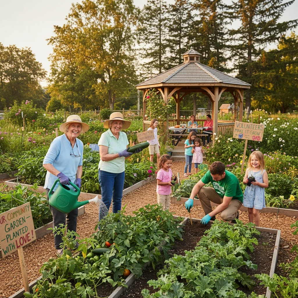 Community members enjoying the benefits of a funded volunteer project.