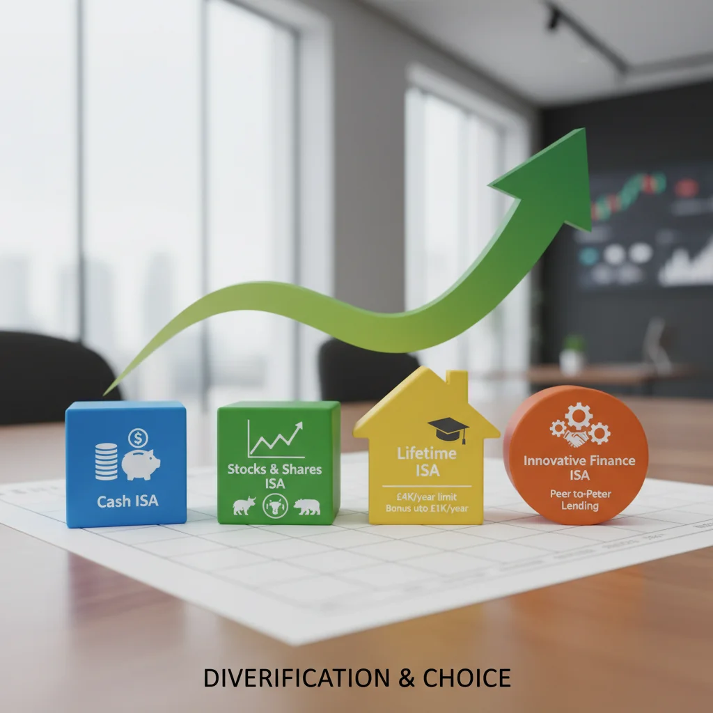 Visual representation of different ISA types and growth