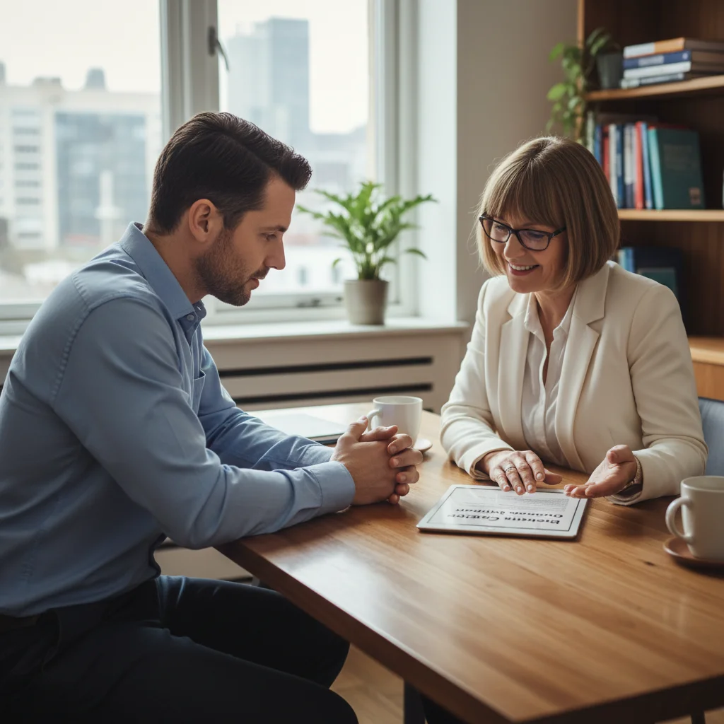 Person receiving financial advice on benefit cap strategies