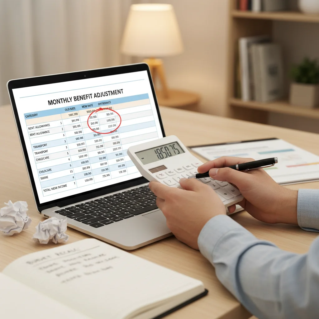 Hands using a calculator for financial planning