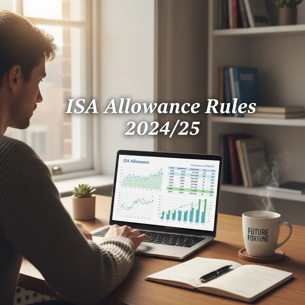 Person reviewing financial charts on a laptop, planning investments with new ISA allowance