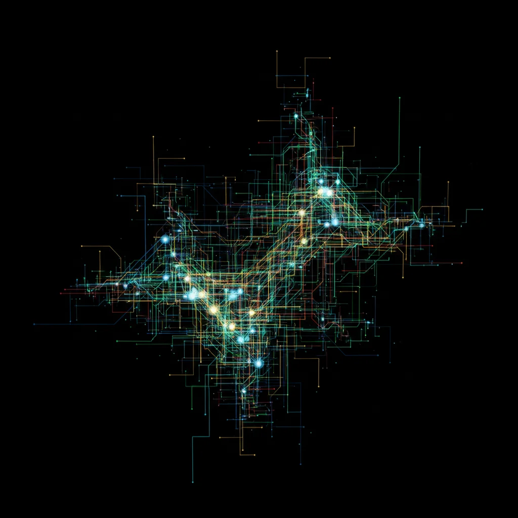 Abstract representation of interconnected funding networks and strategic partnerships, symbolising resource allocation.