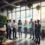 Green Economy Certifications: Boost Your Earnings by 15% Professionals collaborating on green economy initiatives, showcasing growth and innovation.