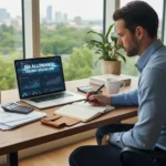 Maximising Your ISA Allowance: Expert Strategies Thoughtful person planning ISA investments on a laptop