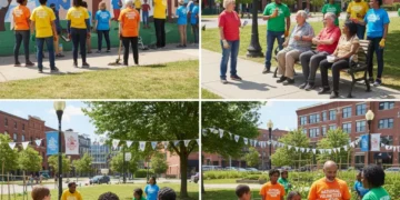 Volunteers making a difference during National Volunteer Week, UK.