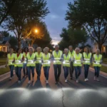 Community Watch Schemes: Reducing Neighbourhood Crime by 15% Neighbours on patrol, actively participating in a community watch scheme for local safety.