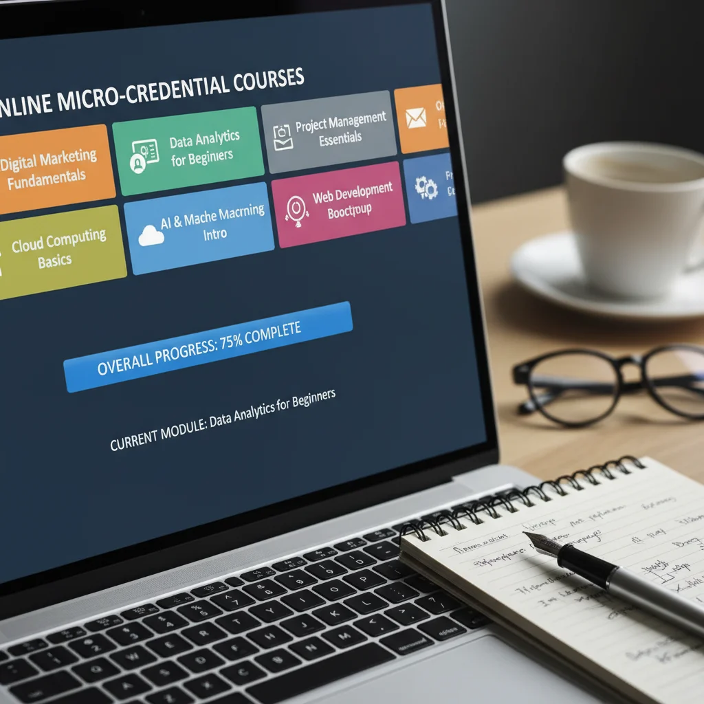 Online learning platform for micro-credentials, skill development