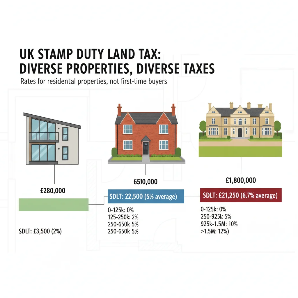 Visualizing various property types and their respective stamp duty tax bands