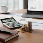 Self-Employed National Insurance: Save Up to £150 Annually Calculator and coins representing self-employed National Insurance savings.