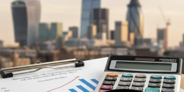 Financial documents and calculator representing UK Capital Gains Tax changes.