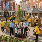 UK Community Safety Initiatives: 12% Incident Reduction Community members and police collaborating on a safety project in a UK town.