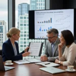 UK Pension Contribution Limits: Maximise Your Retirement Savings Financial advisor explaining UK pension contribution limits to a couple
