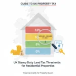 UK Stamp Duty Land Tax Thresholds: Avoid Property Purchase Costs Illustration of UK Stamp Duty Land Tax thresholds with house graphic and tax bands